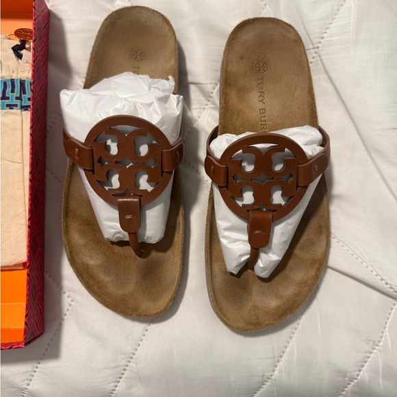 Tory Burch Tan Leather Sandals - Picture 2 of 5